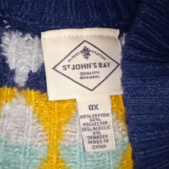🆕St. John's Bay | Nordic Print Fair Isle Sweater Size 0X - Picture 5 of 8